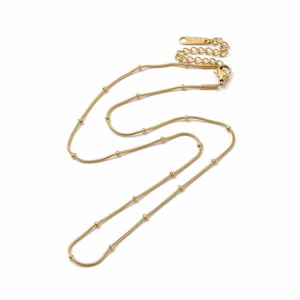 Ion Plating(IP) 304 Stainless Steel Satellite Chain Necklace for Women