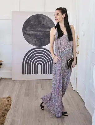 Water Nymph Cocoon Dress - Eco Couture | SIZE: O/S | Color: Earth Tones