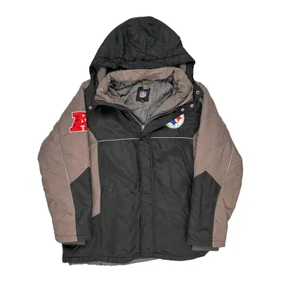 Pittsburgh Steelers Nfl Jacket - Large Black Polyester