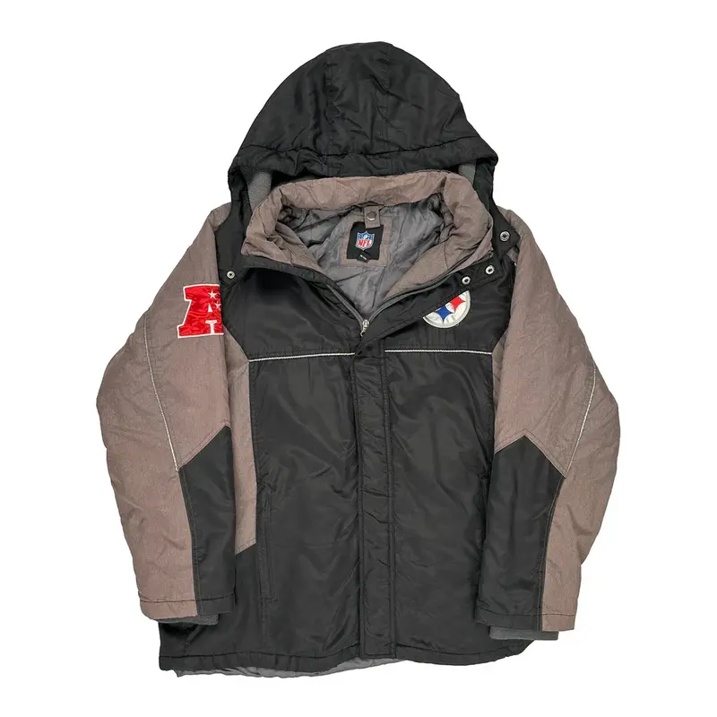 Pittsburgh Steelers Nfl Jacket - Large Black Polyester