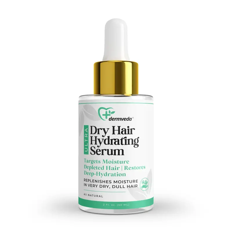 Dermveda Ultra Dry Hair Hydrating Serum, Hydrating Hair Serum For Very Dry Dull Hair, 2 Fl Oz
