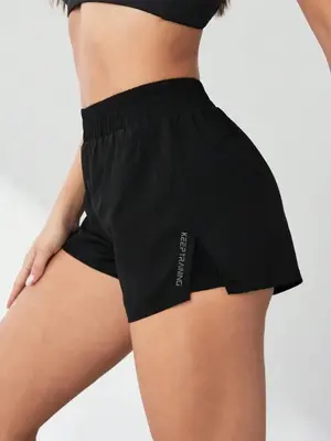 Women's 2 in 1 Pocket Design Shorts, Casual Comfy Breathable Shorts for Yoga Gym Workout Running, Ladies Bottoms for All Seas...
