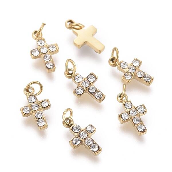 316 Surgical Stainless Steel Tiny Cross Charms
