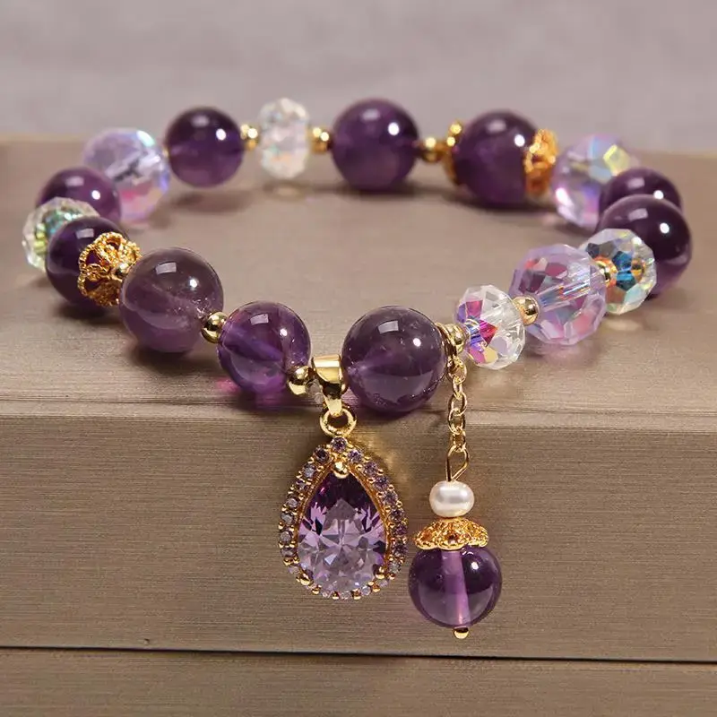 The Shield Crystal Healing & Protection Bracelet Amethyst Crystal