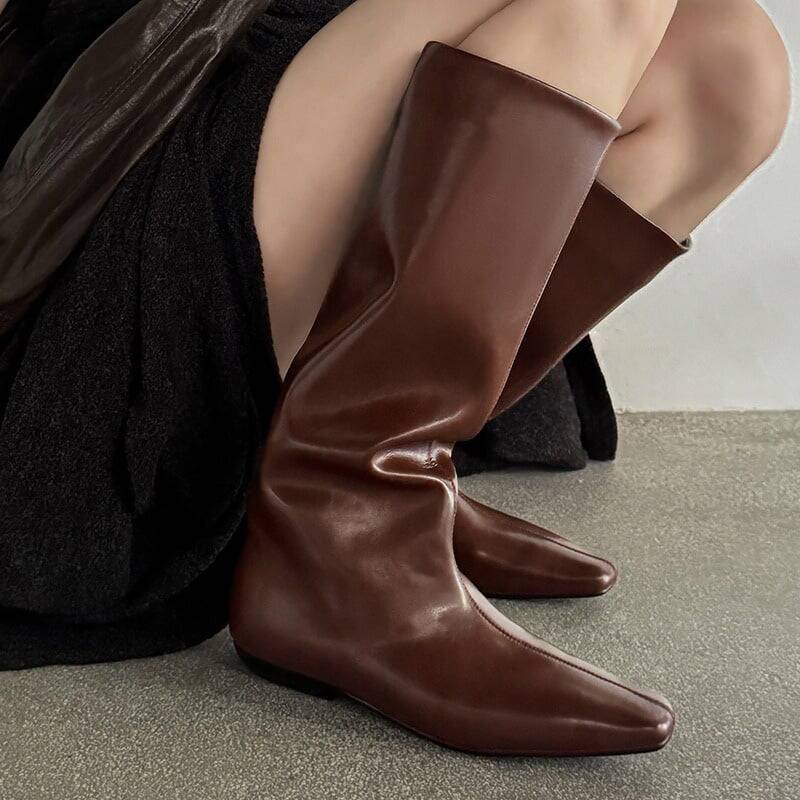 CHIKO Adamina Pointy Toe Block Heels Knee High Boots