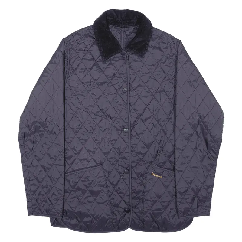 BARBOUR Shaped Liddesdale Quilted Jacket Blue Womens UK 10