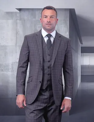 Men's Big & Tall 3pc Suit | Plaid | Statement