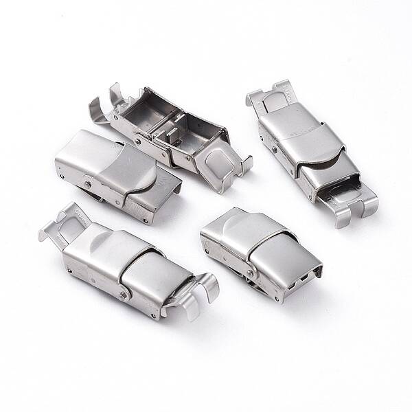 Non-Tarnish 201 Stainless Steel Watch Band Clasps