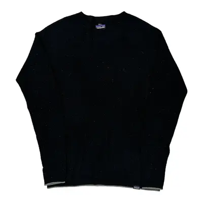 Patagonia Long Sleeve T-Shirt - Medium Black Merino Wool Blend