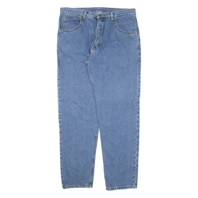 Mens Jeans Blue Regular Tapered W34 L32