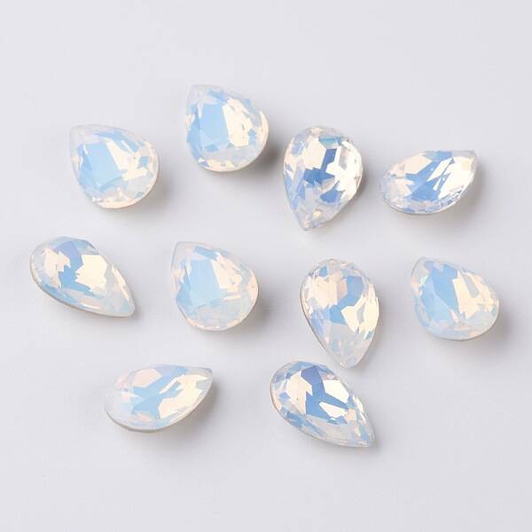 Faceted Teardrop K9 Glass Rhinestone Cabochons