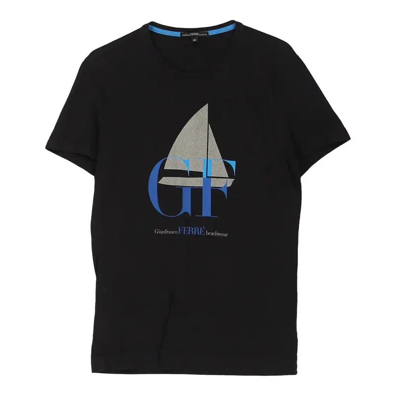 Gianfranco Ferre Graphic T-Shirt - Small Black Cotton