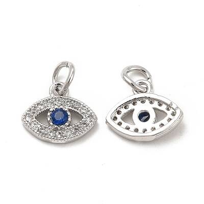 Brass Micro Pave Cubic Zirconia Charms