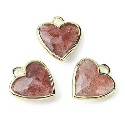 Natural Red Strawberry Quartz Pendants