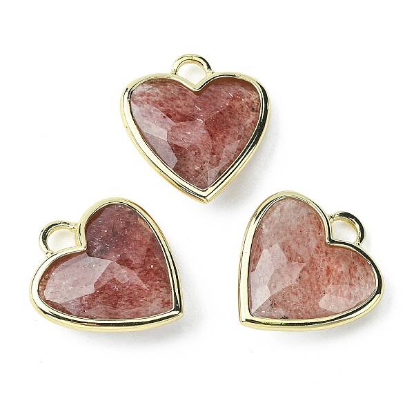Natural Red Strawberry Quartz Pendants
