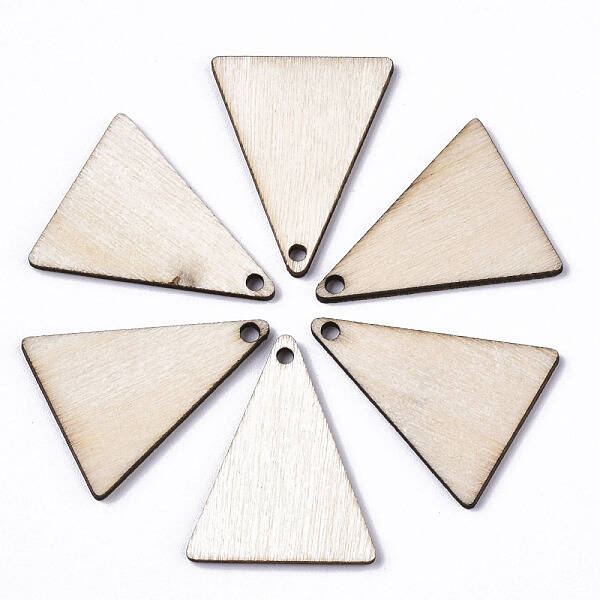 Unfinished Natural Poplar Wood Pendants
