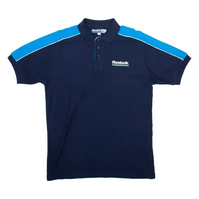 REEBOK Mens Polo Shirt Blue S