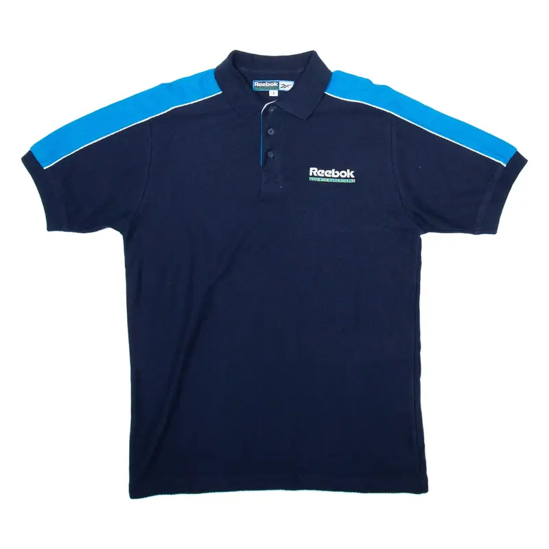 REEBOK Mens Polo Shirt Blue S