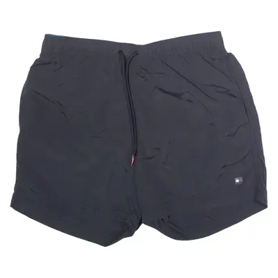 TOMMY HILFIGER Mesh Lined Mens Swimming Shorts Black Slim L W30