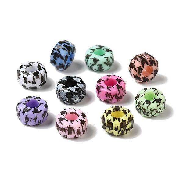 Opaque Printed Acrylic Beads