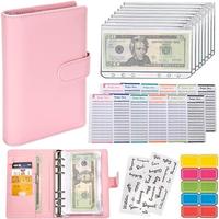 Budget Binder Book with Zipper Envelopes - 1 Piece PU Leather Money Saving Organizer for Cash, 8 A6 Cash Budget Envelopes & 1...