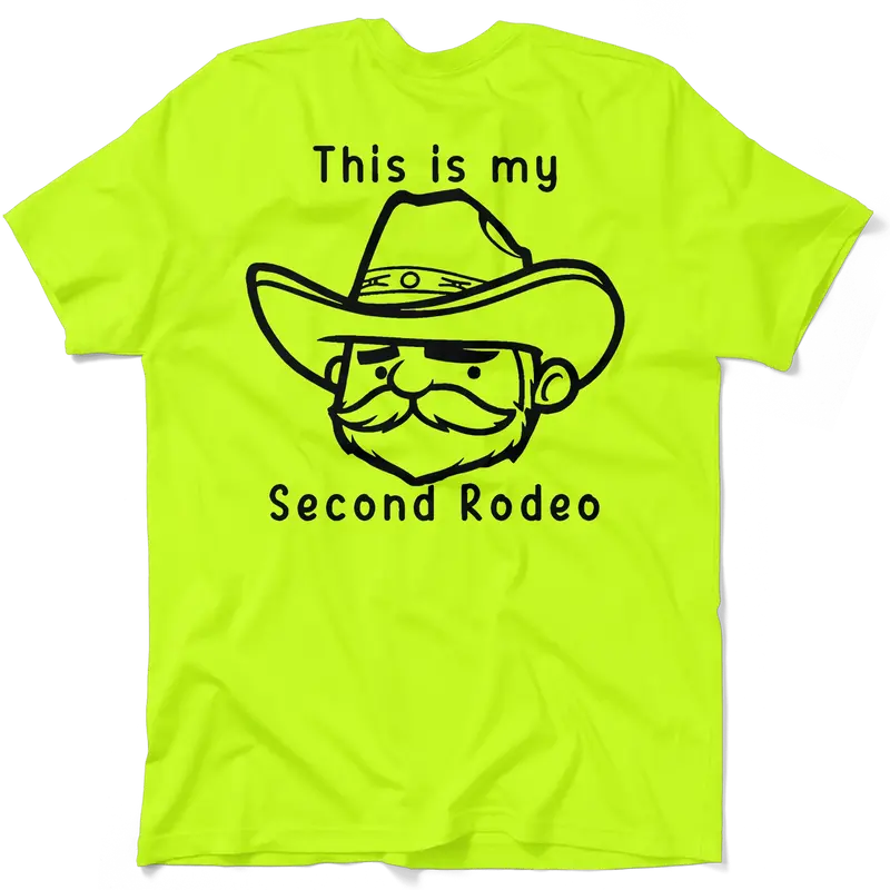My Second Rodeo - Safety Yellow Pocket T-Shirt