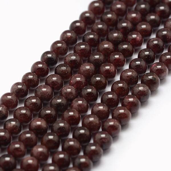 Natural Garnet Bead Strands