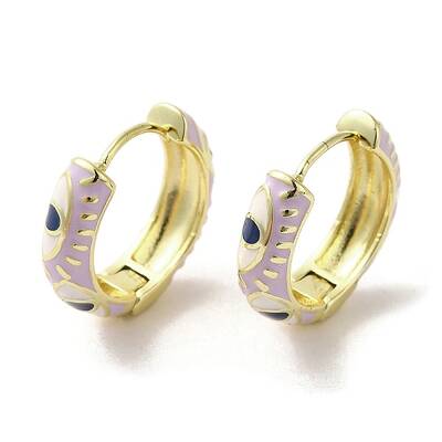 Horse Eye Real 18K Gold Plated Brass Hoop Earrings