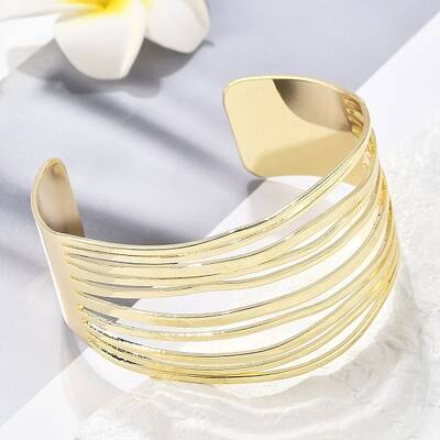 Hollow Brass Cuff Open Bangles