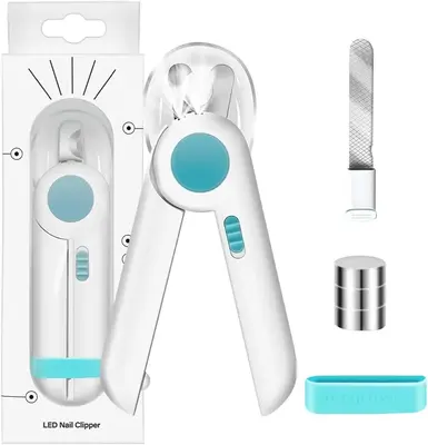 LED Pet Nail Clippers for Cats and Dogs - High - Brightness LED for Blood Vessel Visibility, Anti - Splash Design, Ergonomic ...