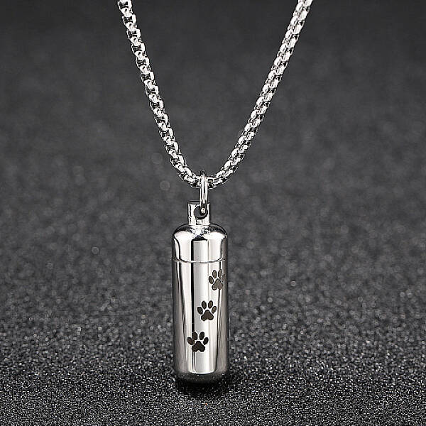 Non-Tarnish Stainless Steel Column Pendant Necklaces for Women