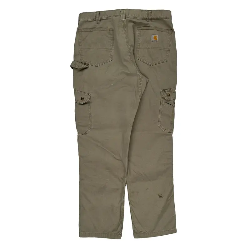 Carhartt Cargo Trousers - 37W 32L Khaki Cotton