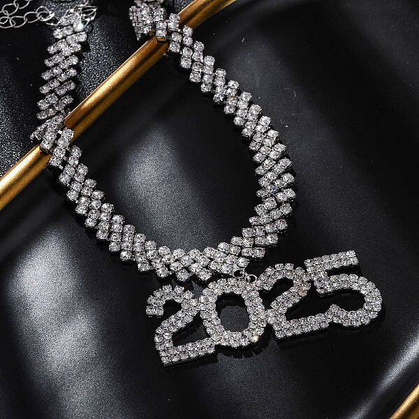 Brass Full Crystal Rhinestone 2025 Pendant Necklaces for Women
