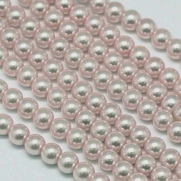 Eco-Friendly  Dyed Glass Pearl Round Beads Strands