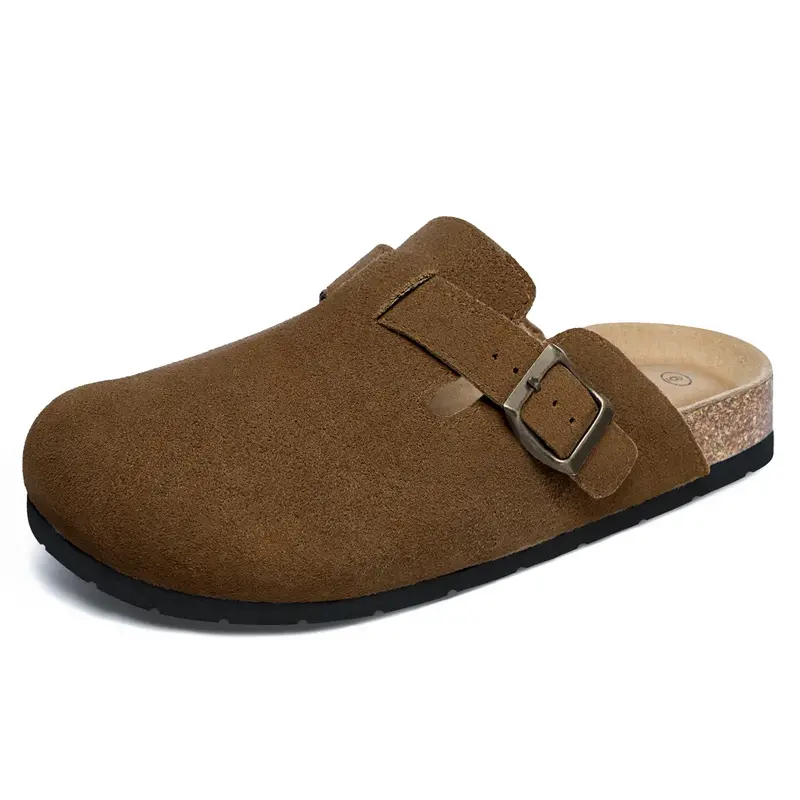Xiakolaka Women's Suede Clogs Adjustable Buckle Slip on Footbed Home Clog Slippers clogs Girl Footwear Walking Shoes Comfort ...