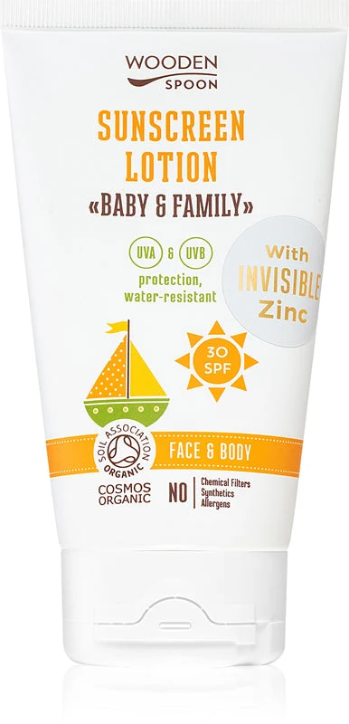 WoodenSpoon Baby & Family protective tanning milk SPF 30 150 ml