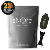 Snore Silk Mouth Tape & Nasal Strips Set for Nasal Breathing & Snoring - 30 day supply - Premium Comfort, Gentle, Hypoallerge...