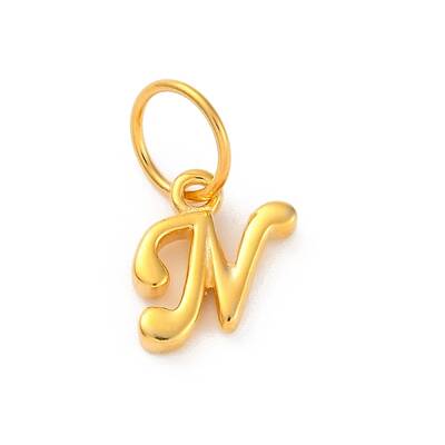 925 Sterling Silver Letter Charms with Jump Rings