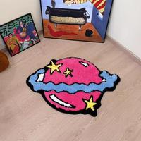 Planet Pattern Bathroom Mat, 1 Count Non-slip Soft Floor Mat, Decorative Carpet for Home Living Room Bedroom Kitchen