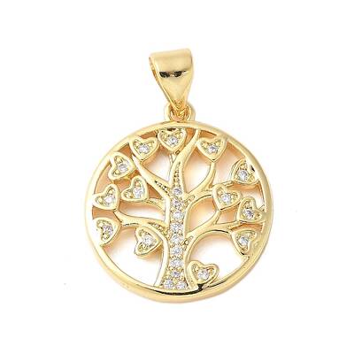 Brass Micro Pave Cubic Zirconia Pendants