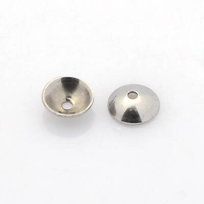 Tarnish Resistant Apetalous Half Round 304 Stainless Steel Bead Caps