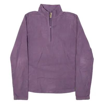 WOOLRICH Fleece Purple 1/4 Zip Womens S