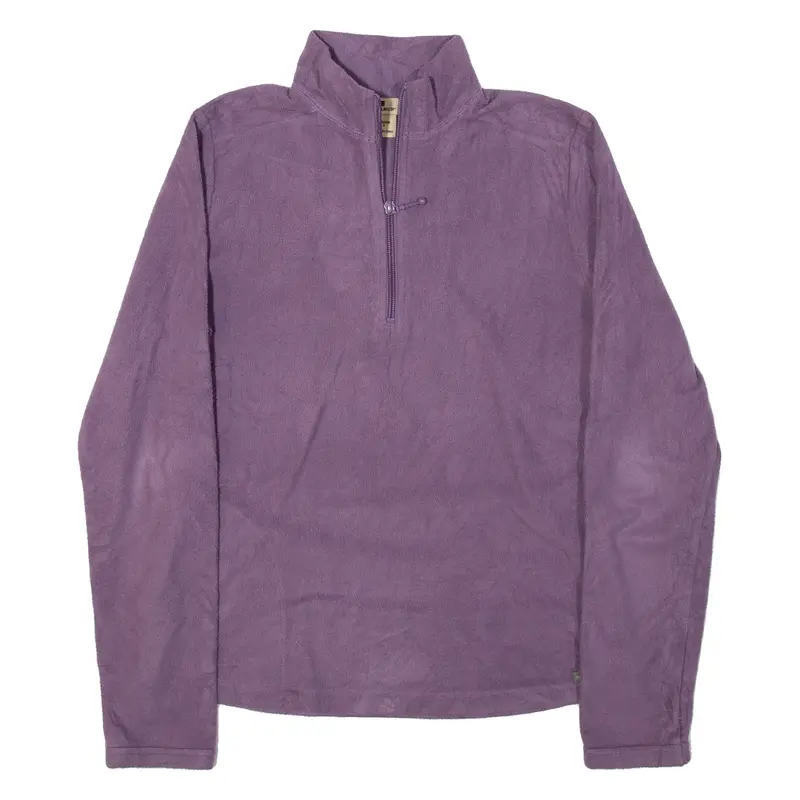 WOOLRICH Fleece Purple 1/4 Zip Womens S
