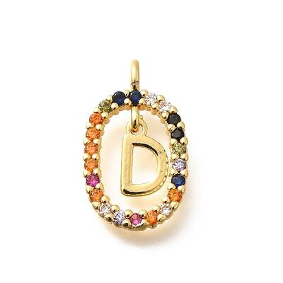 Brass Micro Pave Cubic Zirconia Pendants