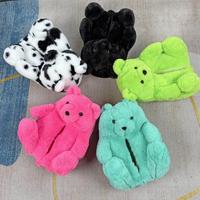Plush Cuddly bear soft comfortable women's slippers and plush cotton shoes indoor