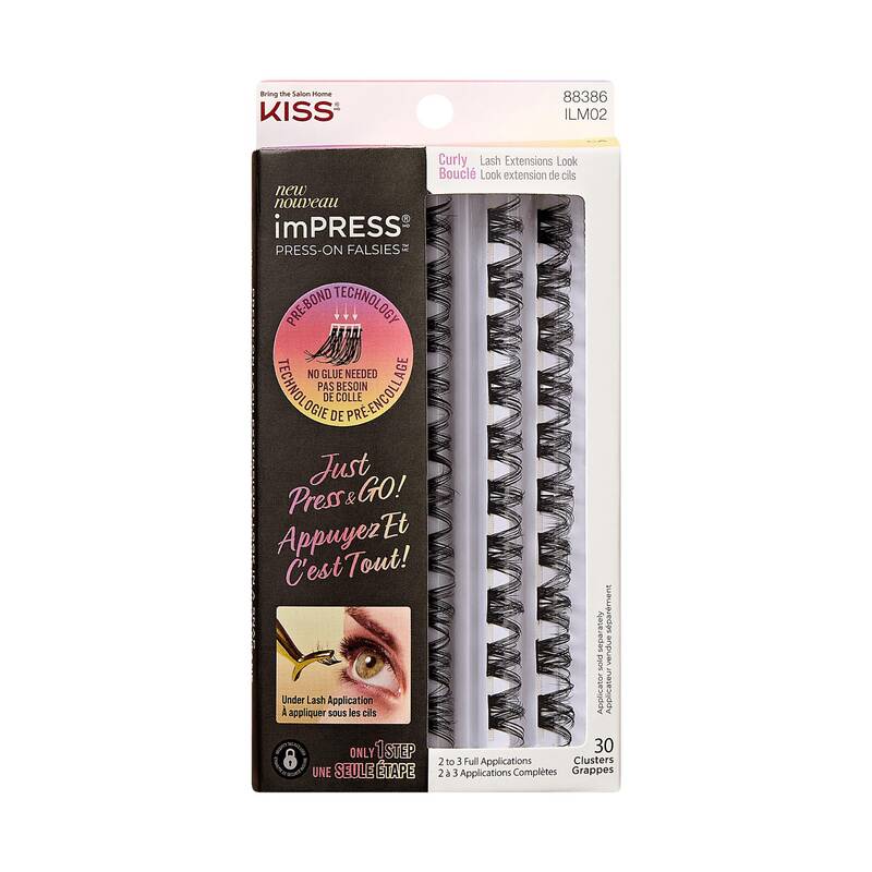 imPRESS Falsies Self Adhesive Eyelashes Refills 30 Clusters - Curly