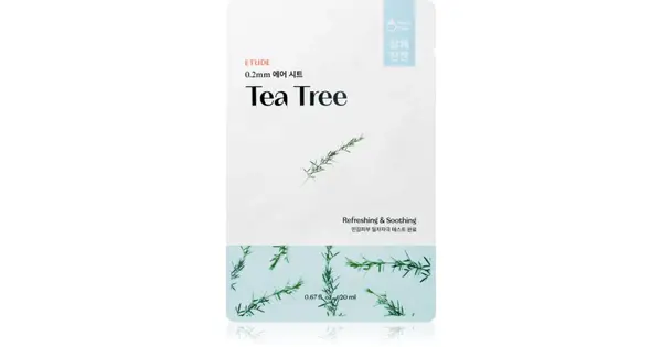 ETUDE 0.2 Therapy Air Mask Tea Tree Soothing Sheet Mask with Cooling Effect 20ml