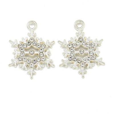 Alloy Micro Pave Clear Cubic Zirconia Pendants