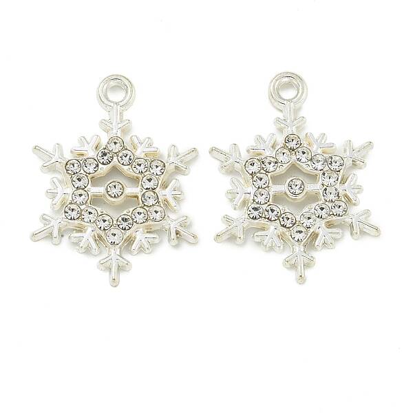 Alloy Micro Pave Clear Cubic Zirconia Pendants