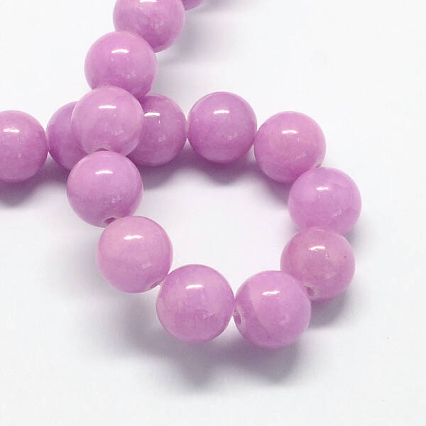 Natural Dyed Yellow Jade Gemstone Bead Strands